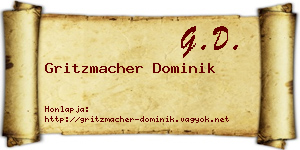 Gritzmacher Dominik névjegykártya